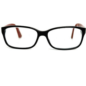 GUCCI GG1634 RV0 55mm Black Red Rectangular Eyeglasses Frames Only Italy H18263